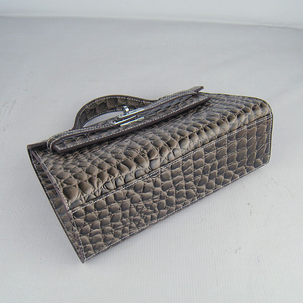 AAA Hermes Kelly 22 CM Python Leather Handbag Grey H008 On Sale